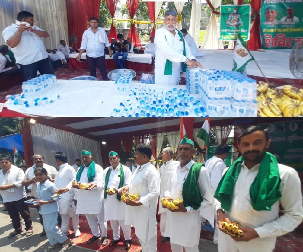 भारतीय किसान यूनियन टिकैत के कांवड़ सेवा शिविर में भव्य स्वागत